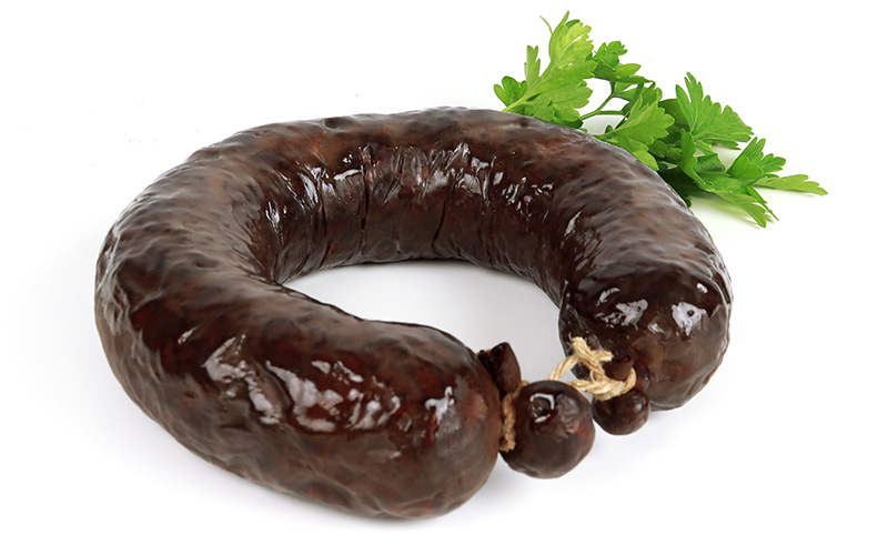 Morcela de Arroz de Leiria com nabos e chícharos